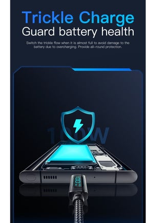 Ultra-Durable High Speed Charging 100W 5A And Syncing Data Display screen USB-C to USB-C Cable - view 4