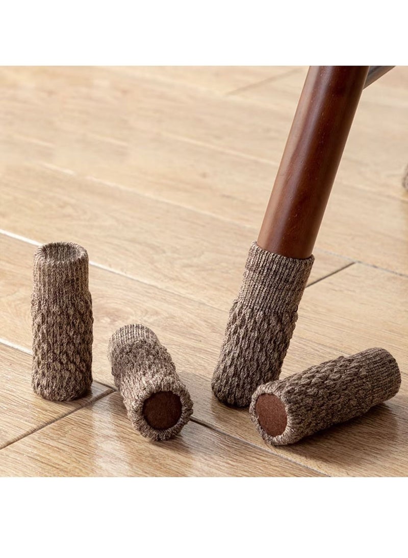 Knitted Furniture Elastic Chair Leg Socks Floor Protectors for Moving Easily Anti-scratch Reduce Noise Chair Leg Cover  - Image 1