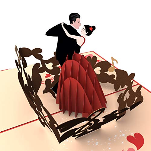 Liif Love Couple 3D Greeting Pop Up Valentines Day Card, Valentines Card, Anniversary, Engagement, Wedding, Congratulations, Thinking Of You, Thank You, Birthday Cards For Women (Dancing Couple) - Image 5