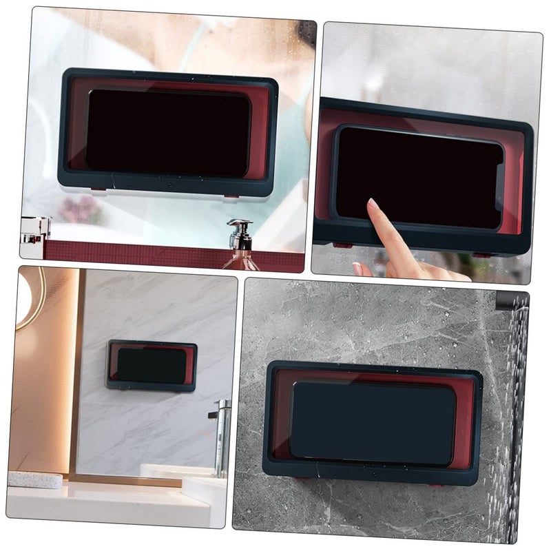 Touchable Seal Wall Mounted Bathroom Phone Holder Storage Box Durable - Image 5