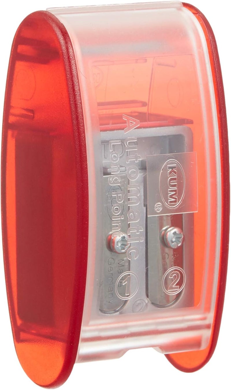 KUM AS2 Two Hole Automatic Long Point Pencil Sharpener - Compact and Portable Design - Image 1