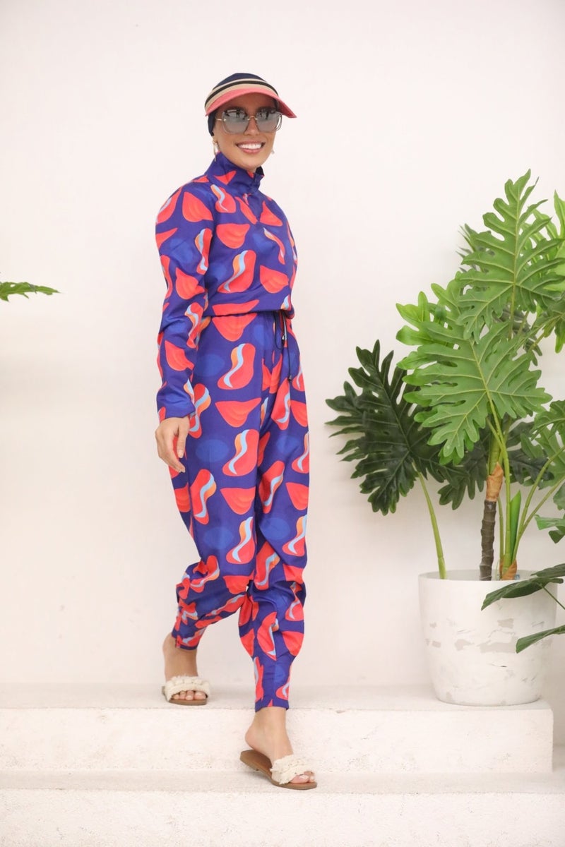 NS Tasarım NS Design Heart Pattern Jumpsuit Swimsuit - Image 2