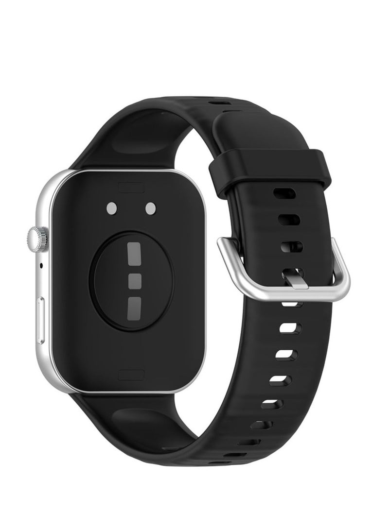 Watch Bands for Huawei Watch Fit 3 Adjustable Silicone Wristband Quick Release Strap Sport Replacement Band Compatible with Huawei Watch Fit3 Smart Watch (Black) - Image 2