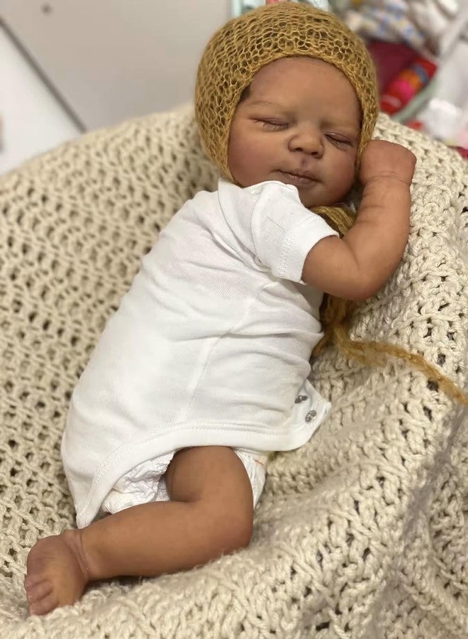 Zero Pam Black Reborn Baby Dolls Silicone Full Body-18 in African American Baby Boy,Full Silicone Baby Doll, Black Reborn Dolls, Realistic Baby Doll with Accessories - Image 3