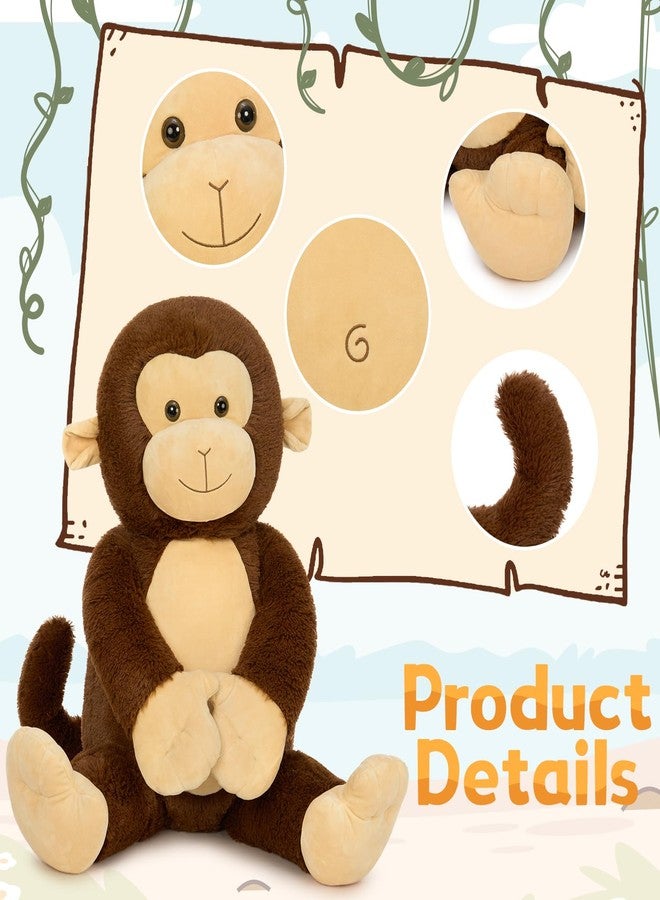 BENINY 30" Giant Plush Monkey - Super Soft & Huggable Stuffed Animal, Cuddly Toy & Pillow for Kids & Adults, for Bedtime & Playtime - Image 3