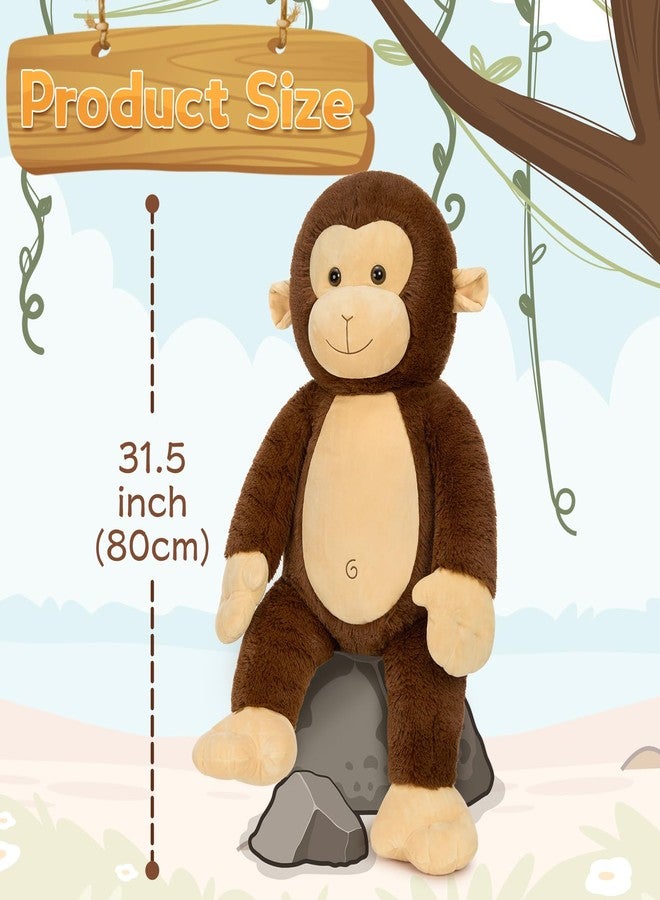 BENINY 30" Giant Plush Monkey - Super Soft & Huggable Stuffed Animal, Cuddly Toy & Pillow for Kids & Adults, for Bedtime & Playtime - Image 5