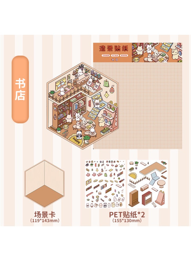 HELPS Helping To Produce 3d Landscaping Stickers Three-dimensional Miniature Scene Stickers Cute Diy Manual Decompression Landscaping Hand Account Stickers - Image 1