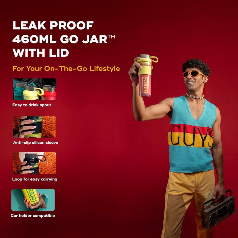 NUUK KRUSH Blender Mixer Grinder | 500W Personal Smoothie Blender with 24,500 RPM | 6-Leaf Blade | Compact Mixer Grinder for Gym, Office, Kitchen | BPA-Free 460ml Go Jar™ | Titanium Alloy Build - Image 4