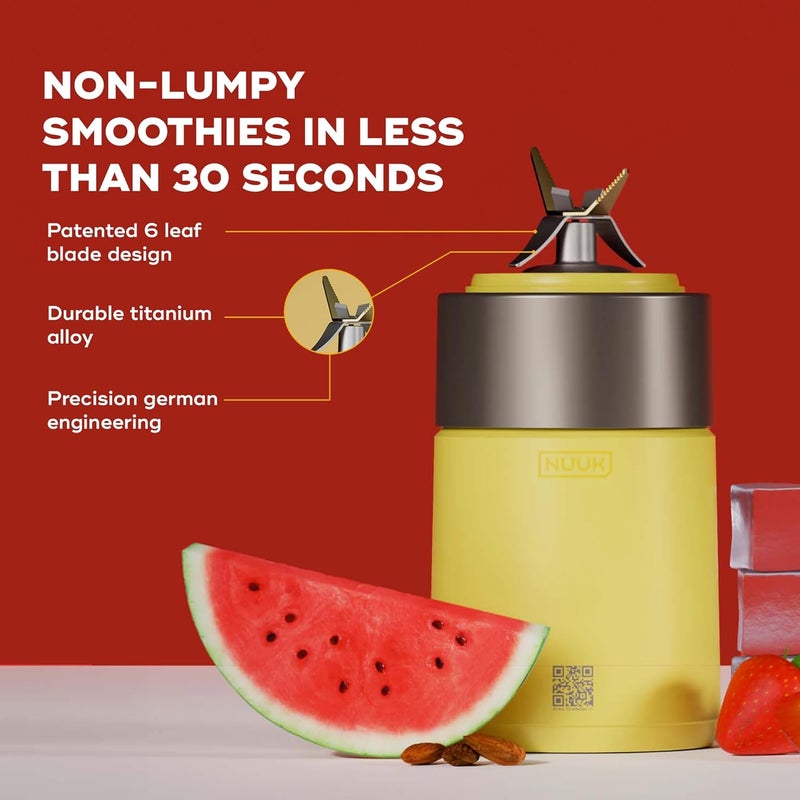 NUUK KRUSH Blender Mixer Grinder | 500W Personal Smoothie Blender with 24,500 RPM | 6-Leaf Blade | Compact Mixer Grinder for Gym, Office, Kitchen | BPA-Free 460ml Go Jar™ | Titanium Alloy Build - Image 3