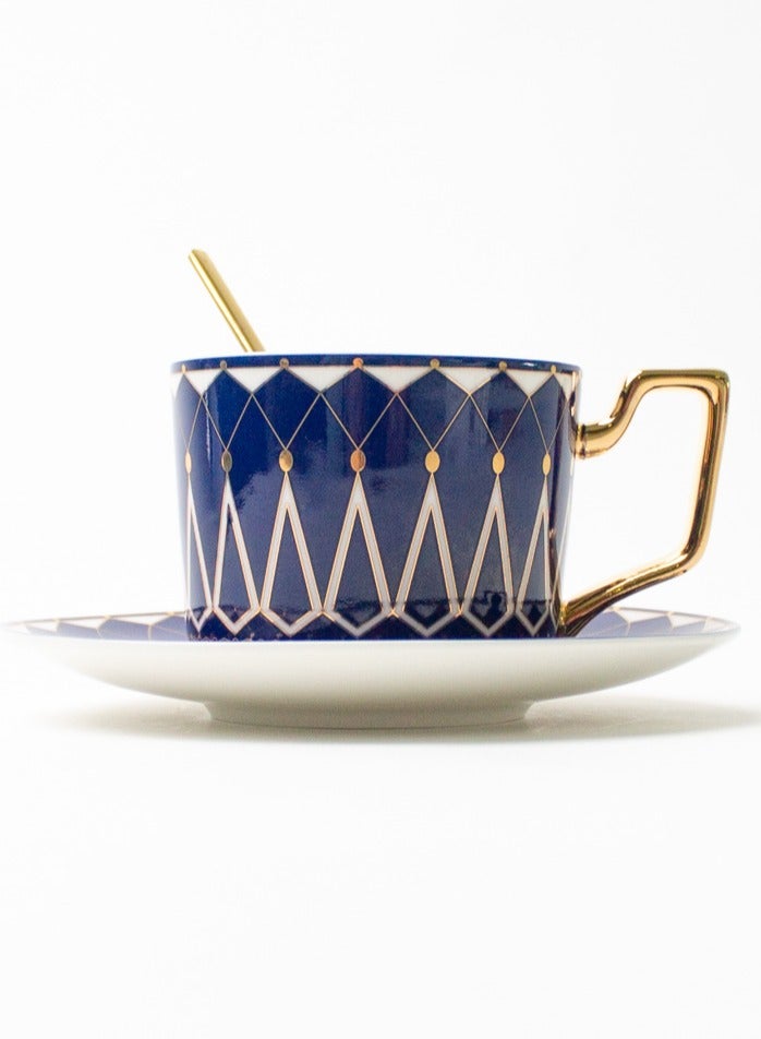 Prickly Pear Zina Porcelain Mug and Saucer Set With Spoon - Image 2