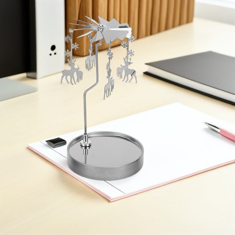 Rotating Candle Holder - Candle Holder Carousel With Tray For Table Centerpiece Holiday Valentine'S Day - Image 3