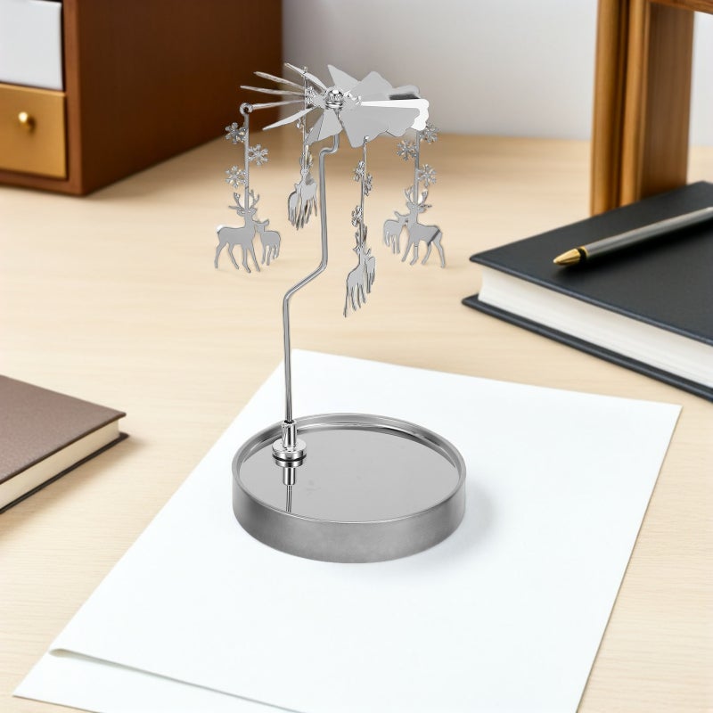 Rotating Candle Holder - Candle Holder Carousel With Tray For Table Centerpiece Holiday Valentine'S Day - Image 2