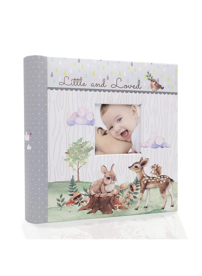 Holoary Baby Photo Album 4” x 6” 160 Photos, Newborn Baby Keepsake Gifts for Baby Boy/Girl and New Parents, Woodland Animals Design - Image 1