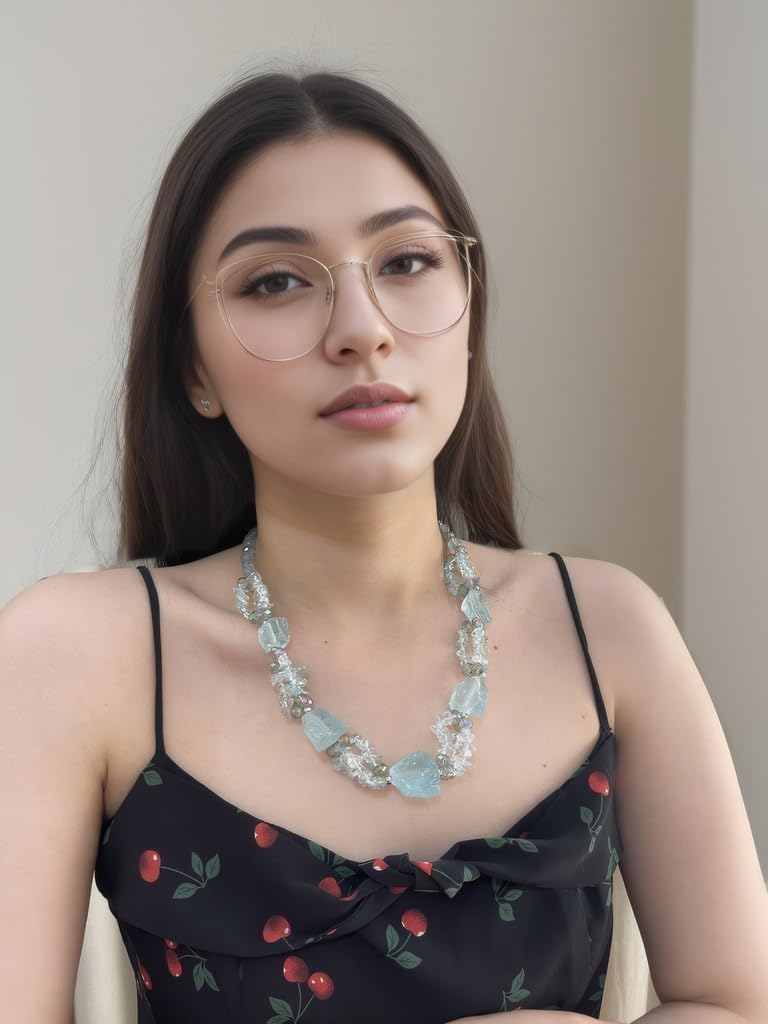 Excefore Boho Chunky Beaded Necklace Set with Natural Stones – Handmade Layered Jewelry for Women, Trendy Summer Fashion Accessory, Durable Lightweight Gift Idea for Casual & Bohemian Outfits - Image 2