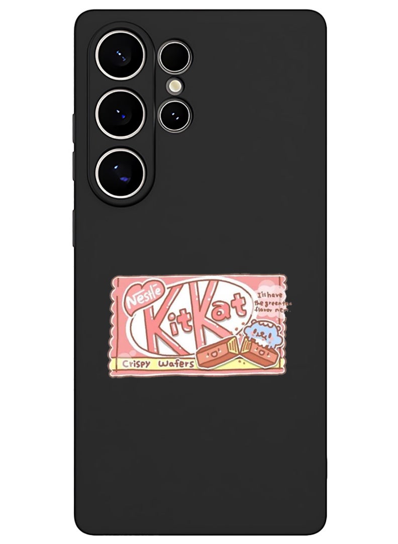 Theodor Protective Slim Fit Case Liquid Silicone Cover with Full Body Protection Anti-Scratch Shockproof Case For Samsung Galaxy S25 Ultra (Black) - KitKat - Image 1