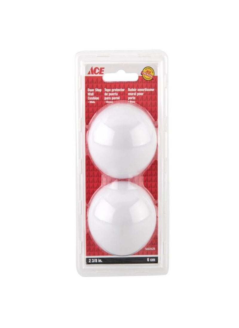 ACE ACE Door Stop Wall Cushion 6cm White Pack Of 2 