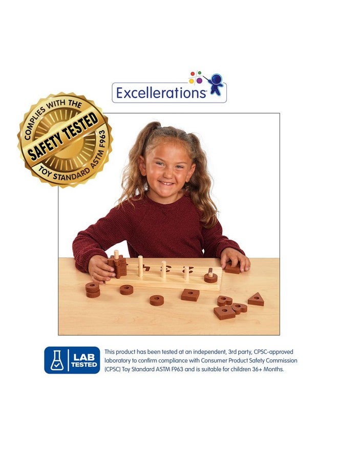 Excellerations Wooden Shape Number Counter - Natural - Image 2