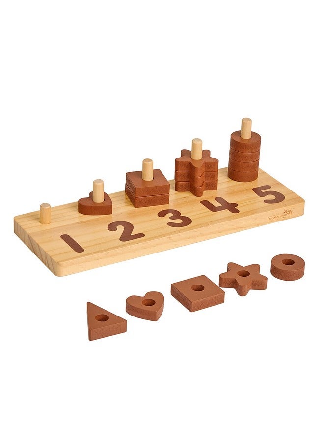 Excellerations Wooden Shape Number Counter - Natural - Image 4