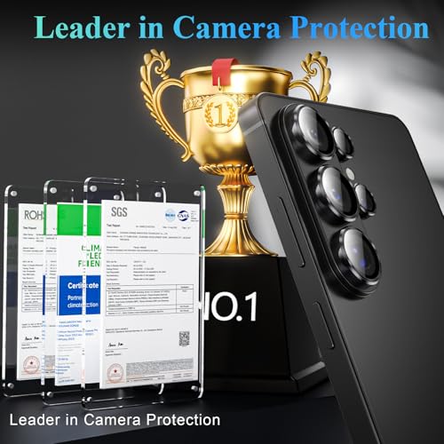 YWXTW Camera Lens Protector for Samsung Galaxy S26 Ultra, [5X Stronger] Individual Metal Ring Tempered Glass Camera Cover for Galaxy S26 Ultra Accessories, Anti Scratch, 1 Set - Image 2