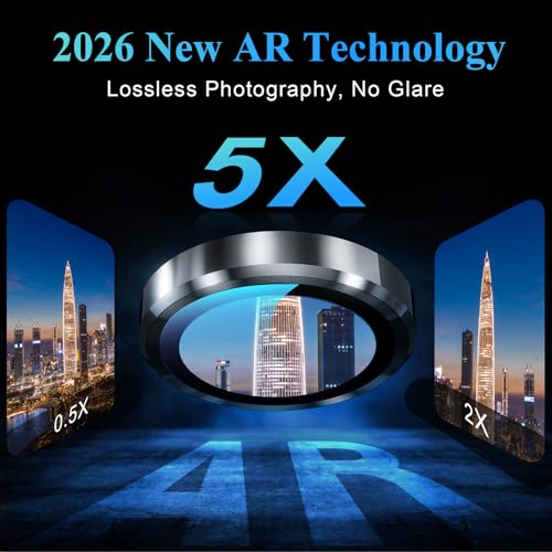 YWXTW Camera Lens Protector for Samsung Galaxy S26 Ultra, [5X Stronger] Individual Metal Ring Tempered Glass Camera Cover for Galaxy S26 Ultra Accessories, Anti Scratch, 1 Set - Image 4
