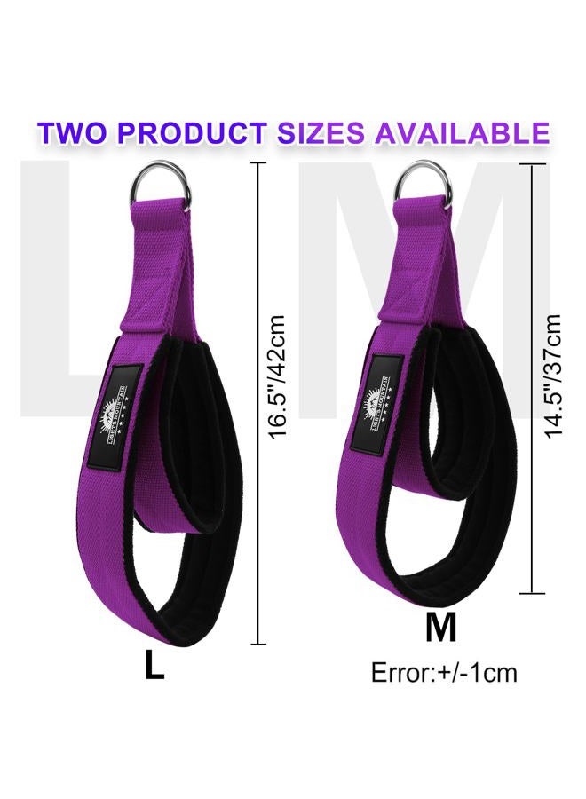 Lights Mountain 1 Pair Pilates Double Loop Straps for Reformer, Fitness D-Ring Straps Handle, Yoga Exercise Accessories for Home Gym Workout - Image 2