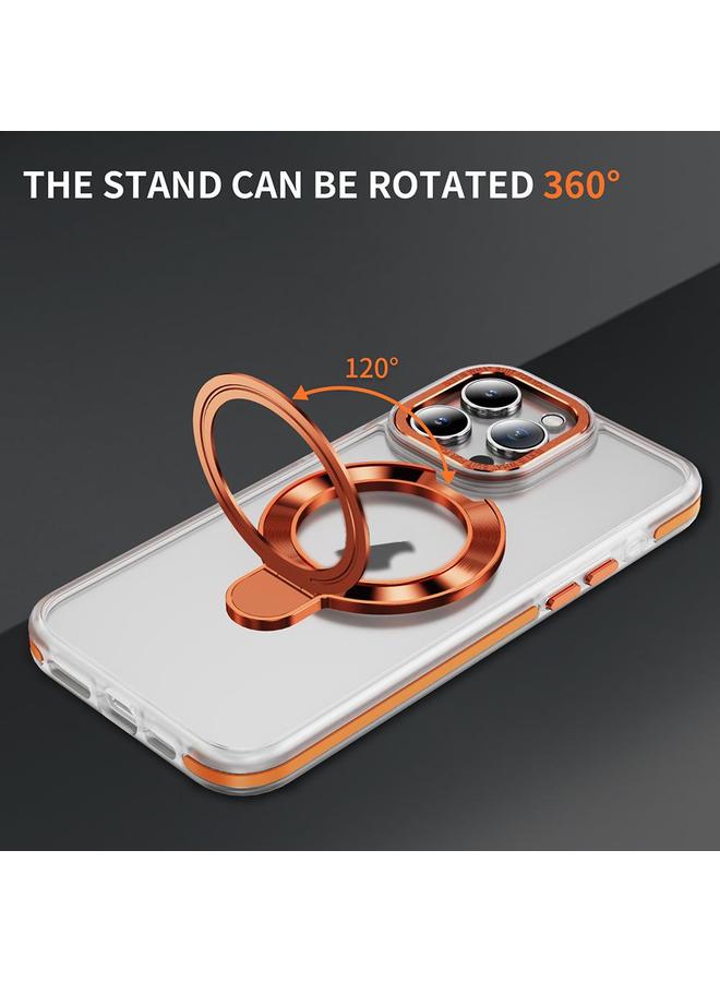 اس-توب جراب هاتف iPhone 15 Pro مصنوع من مادة TPU الهجينة المصنوعة من الأكريليك مع حامل مغناطيسي MagSafe بلونين - Image 4