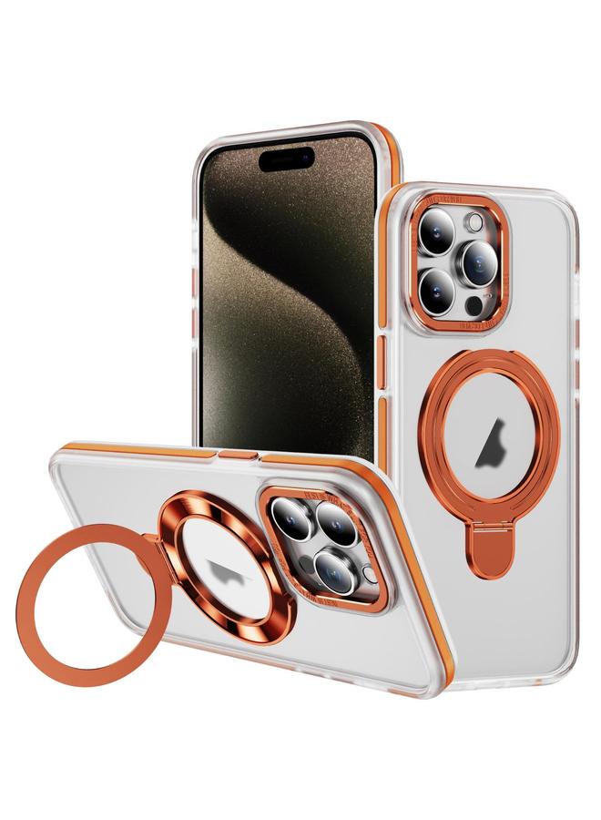 اس-توب جراب هاتف iPhone 15 Pro مصنوع من مادة TPU الهجينة المصنوعة من الأكريليك مع حامل مغناطيسي MagSafe بلونين - Image 1