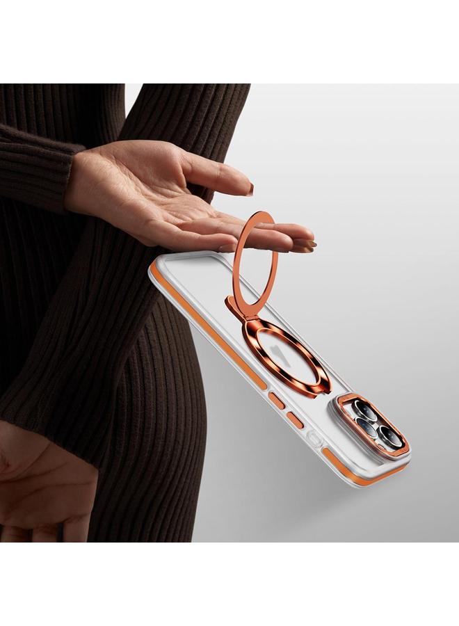 اس-توب جراب هاتف iPhone 15 Pro مصنوع من مادة TPU الهجينة المصنوعة من الأكريليك مع حامل مغناطيسي MagSafe بلونين - Image 5