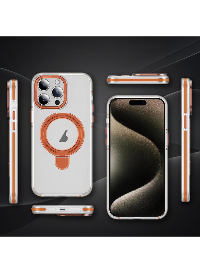 اس-توب جراب هاتف iPhone 15 Pro مصنوع من مادة TPU الهجينة المصنوعة من الأكريليك مع حامل مغناطيسي MagSafe بلونين - Image 2