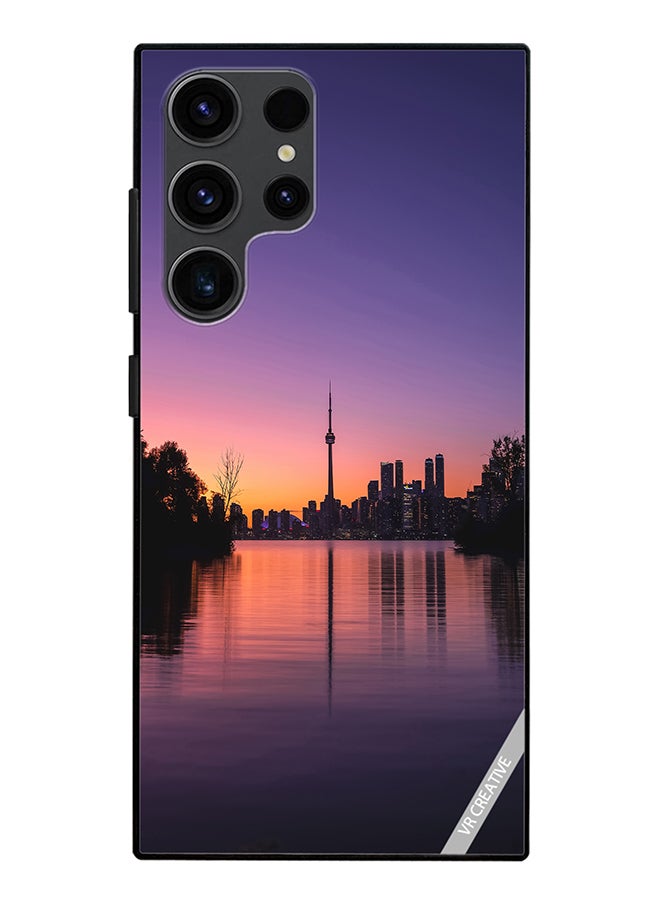 VR CREATIVE Protective Case Cover For Samsung Galaxy S24 Ultra City Sunrise Design Multicolour - Image 1