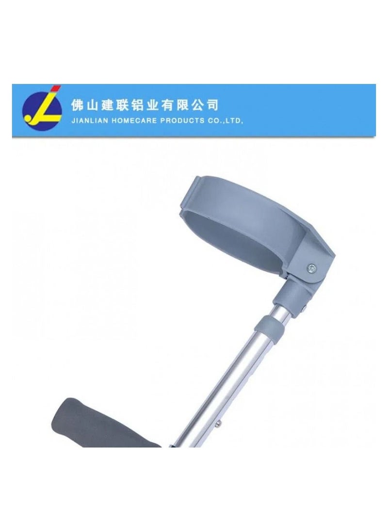 Generic - Lightweight forearm crutch in durable anodized aluminum with a soft, comfortable hand grip - Image 1