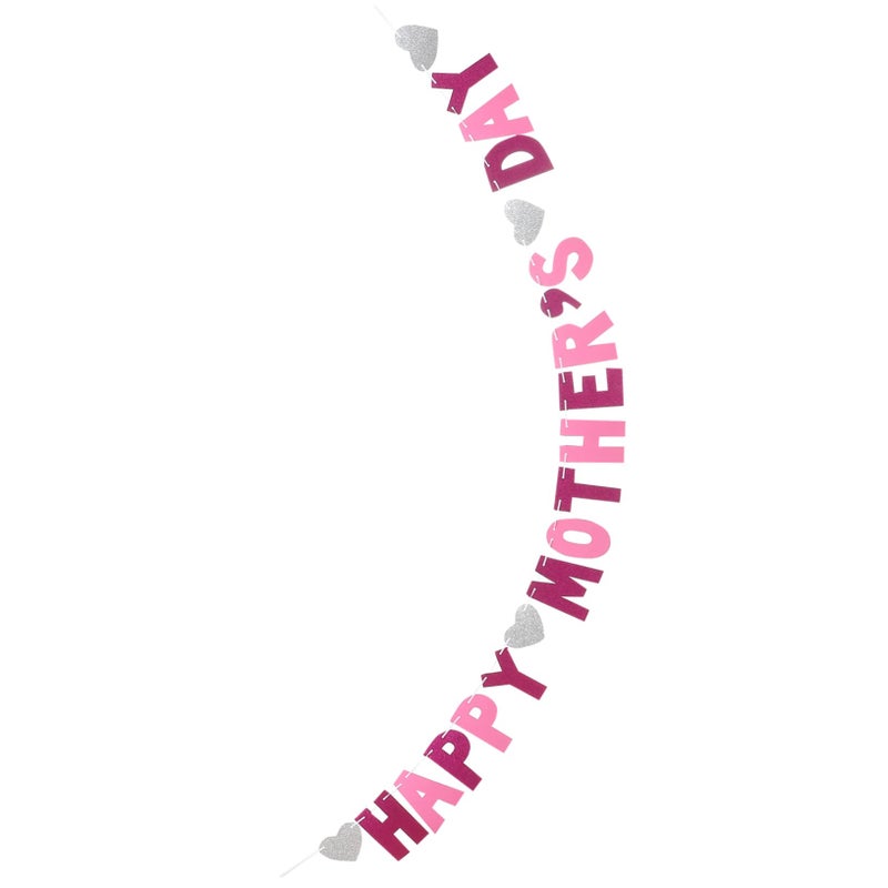 Glitter Mother Day Bunting Banner Paper Pendant for Indoor Party Decorations - Image 2