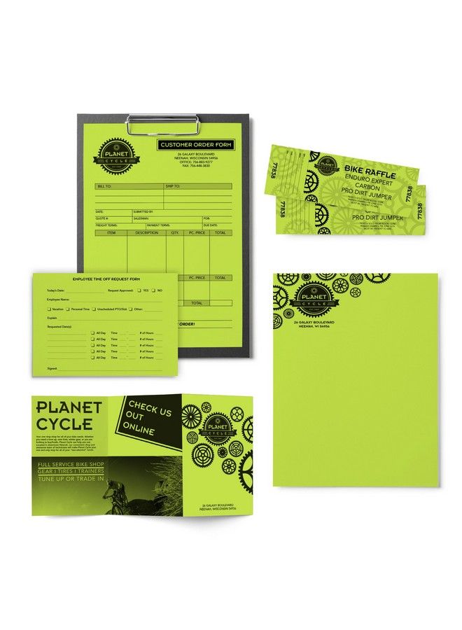 Astrobrights Neenah 21859 Astrobrights Color Paper 8.5” X 11” 24 Lb 89 Gsm Vulcan Green 500 Sheets - Image 5