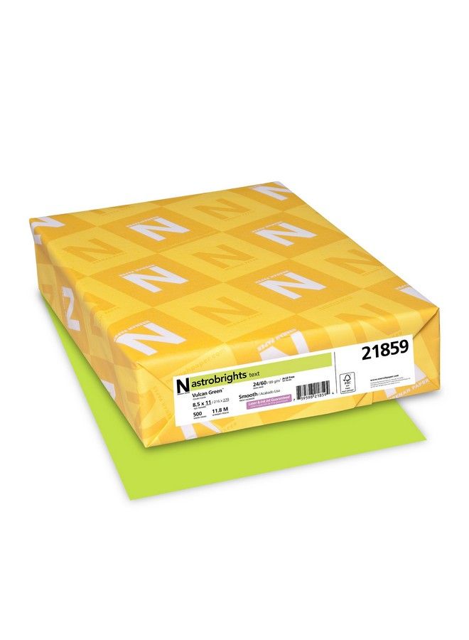 Astrobrights Neenah 21859 Astrobrights Color Paper 8.5” X 11” 24 Lb 89 Gsm Vulcan Green 500 Sheets - Image 2