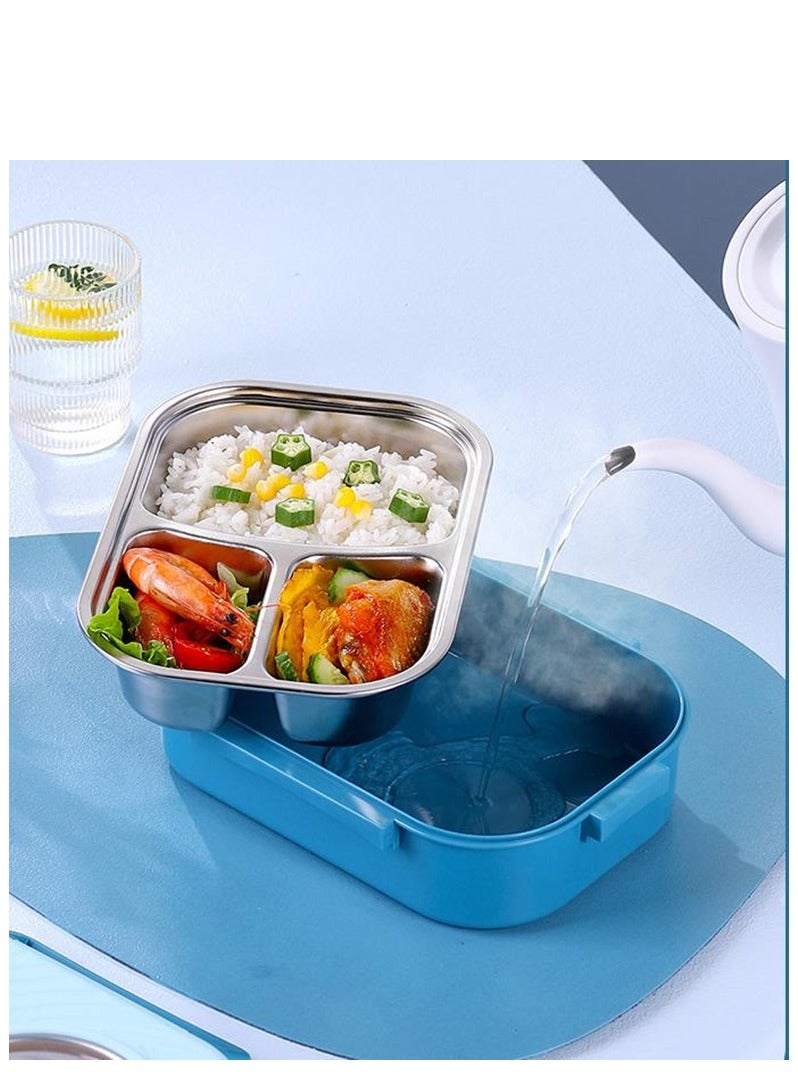 Golden Stainless Steel Lunch Box,Thermal Insulation Bento lunch box,Steel Food Container with Soup Bowl,Containers Lunch Box with 3 Compartments,Kids School Lunch box(1000 ml) - Image 5