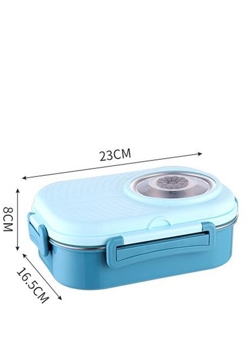Golden Stainless Steel Lunch Box,Thermal Insulation Bento lunch box,Steel Food Container with Soup Bowl,Containers Lunch Box with 3 Compartments,Kids School Lunch box(1000 ml) - Image 3