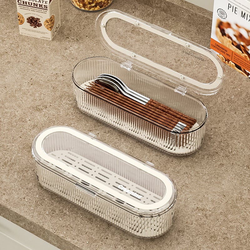 MET Dustproof Chopstick Holder with Lid, Simple Drainage Design for Western  Restaurants - Image 2