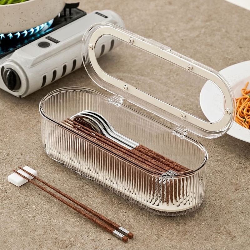 MET Dustproof Chopstick Holder with Lid, Simple Drainage Design for Western  Restaurants - Image 3