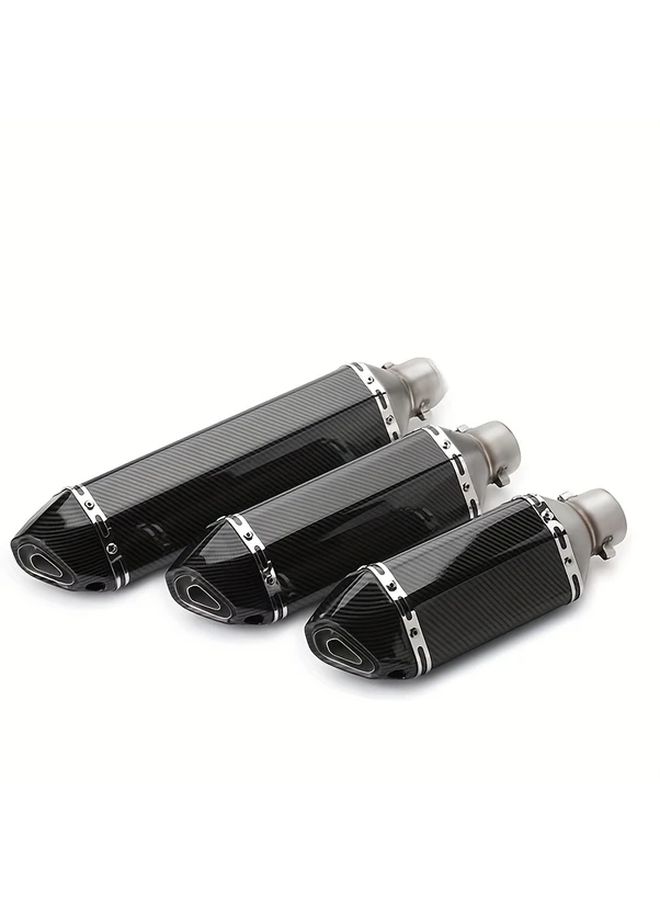 Black 340mm Aluminum Motorcycle Exhaust Pipe Corrosion Resistant Durable Metal Fits Most Bikes - Image 5