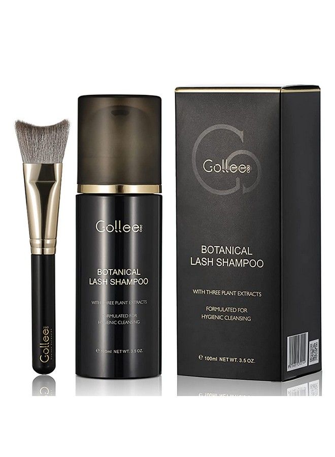 GOLLEEPRO Eyelash Extension Cleanser 100 Ml Lash Shampoo For Lash Extensions With Brush Eyelash Wash For Extensions & Natural Lashes/Paraben & Sulfate Free Safe Makeup Remover - Image 1