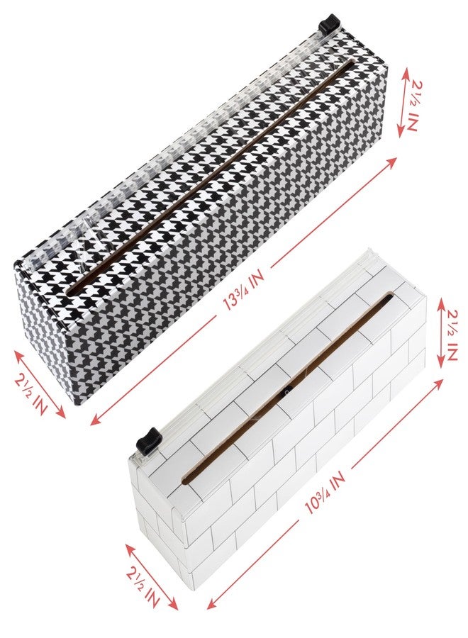 Chicwrap Subway Tile Refillable Plastic Wrap Dispenser - One 9" x 250' Roll of Professional Grade Plastic Wrap - BPA Free and Kosher Certified - Reusable Dispenser w/Slide Cutter - Image 2
