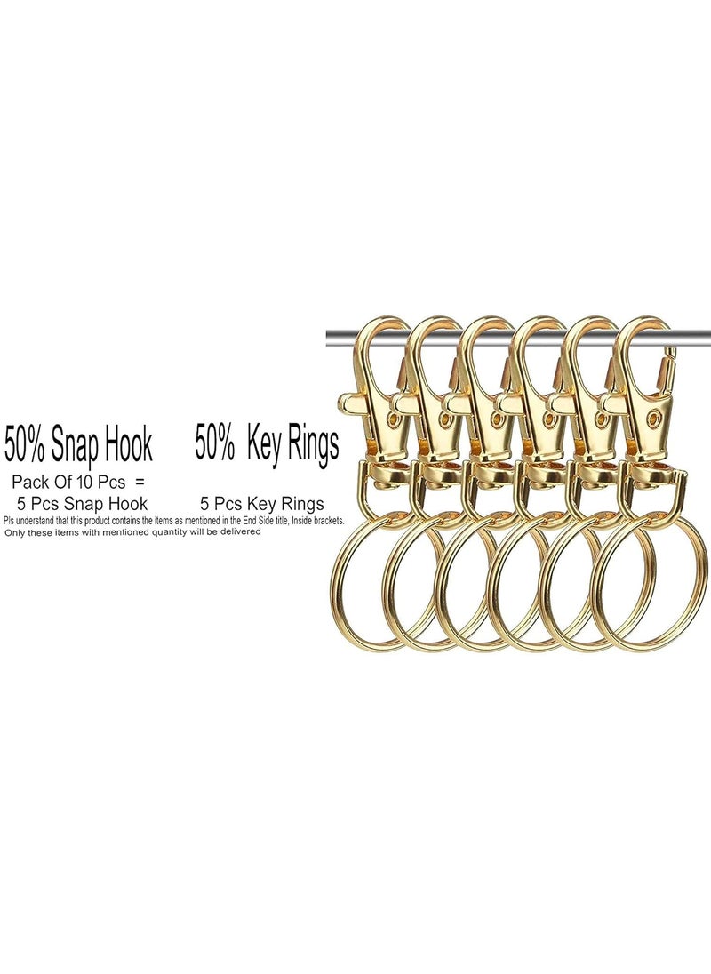 DIY Crafts Diy Crafts 13602 Rings for Keychain Lanyard Hanging Nail Files, Label Tags, Foldable Scissors, Keys & Other Small Things, Pack of 80, Gold (Multicolor)  - Image 2