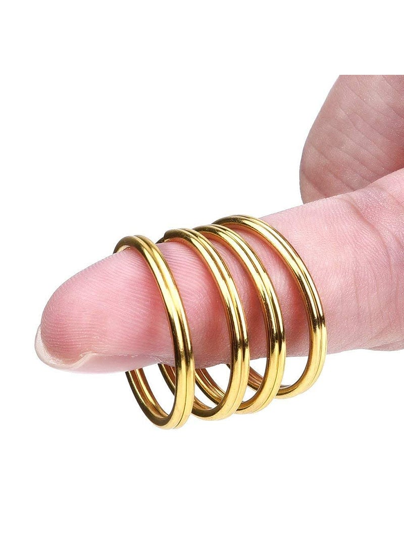 DIY Crafts Diy Crafts 13602 Rings for Keychain Lanyard Hanging Nail Files, Label Tags, Foldable Scissors, Keys & Other Small Things, Pack of 80, Gold (Multicolor)  - Image 3