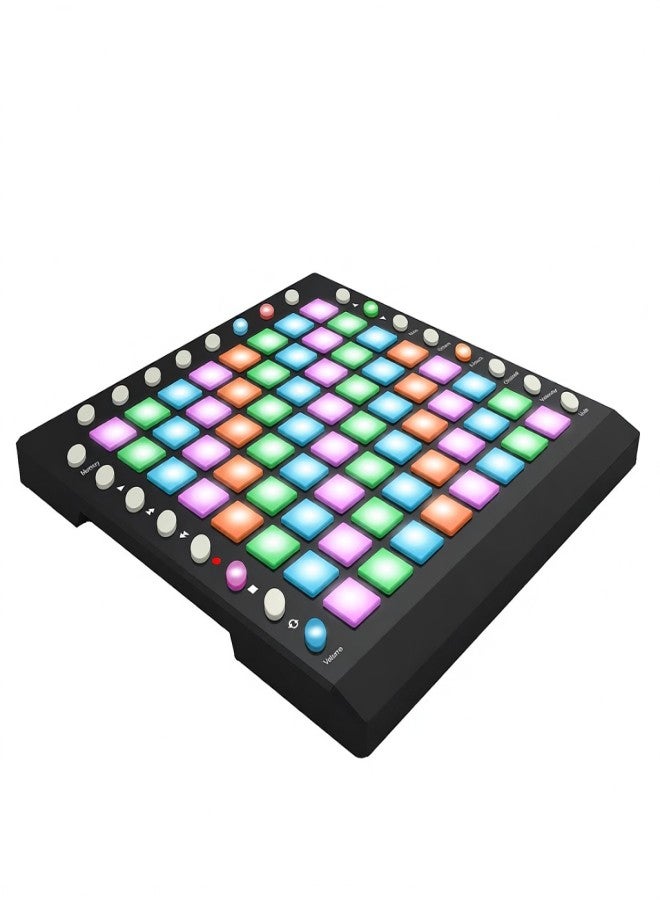 WORLDE ORCA PAD64-A Pro Portable USB MIDI Drum Pad Controller 64 RGB Backlit Pads 24 Buttons Built-in 128MB Sound Module with USB Cable - Image 1