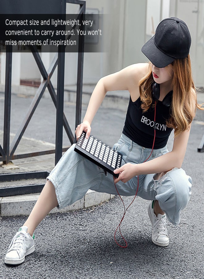 WORLDE ORCA PAD64-A Pro Portable USB MIDI Drum Pad Controller 64 RGB Backlit Pads 24 Buttons Built-in 128MB Sound Module with USB Cable - Image 3