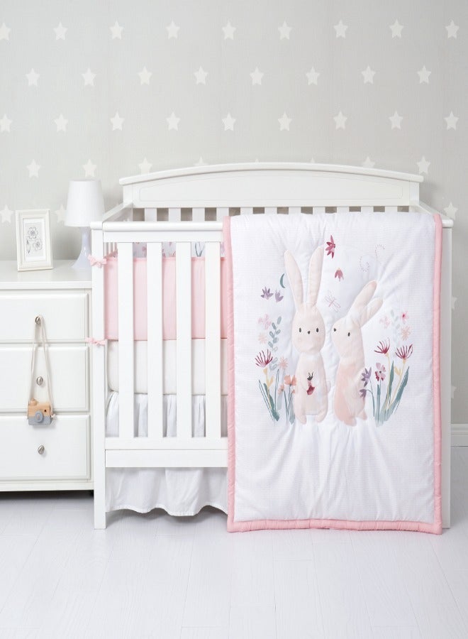 بيلانينا طقم مفروشات أطفال بوليستر أنيق من بيلانينا، لحاف مطبوع رقمي، وملاءة سرير، وتنورة سرير - Image 3