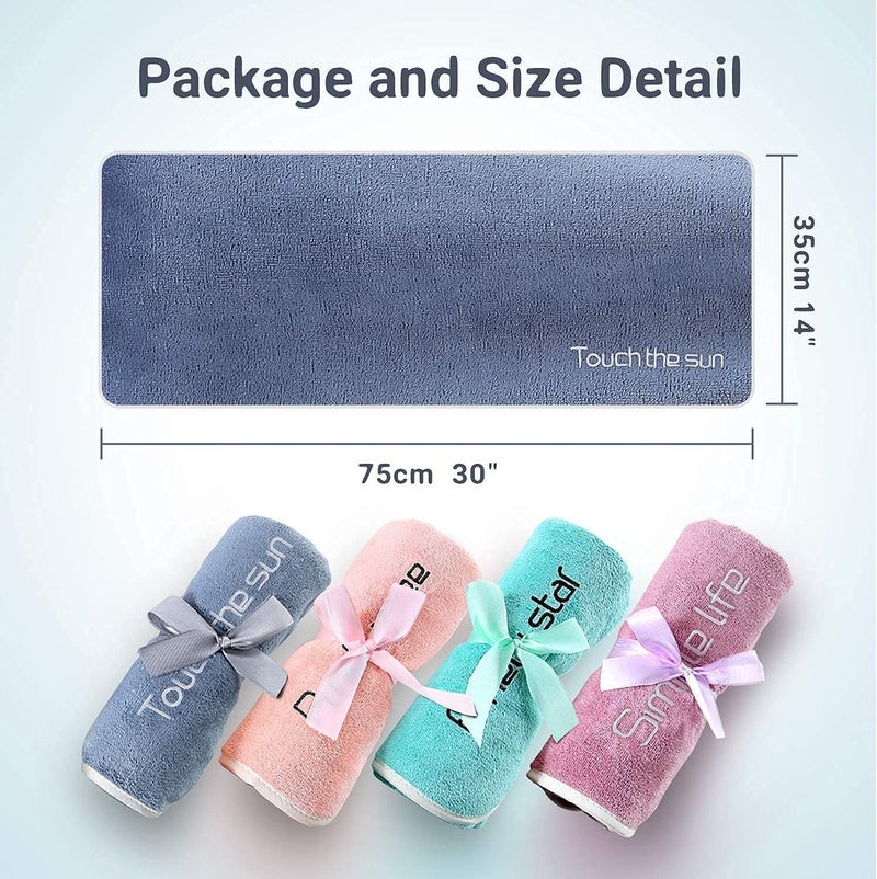 JSPY FEETS 4 Pack Hand Towels with Signature Letters Embroidered Microfiber Face Towels Hanging Quick Dry Super Soft Bath Towels for Bathroom Walking JBY Polyester Multicolor - Image 2