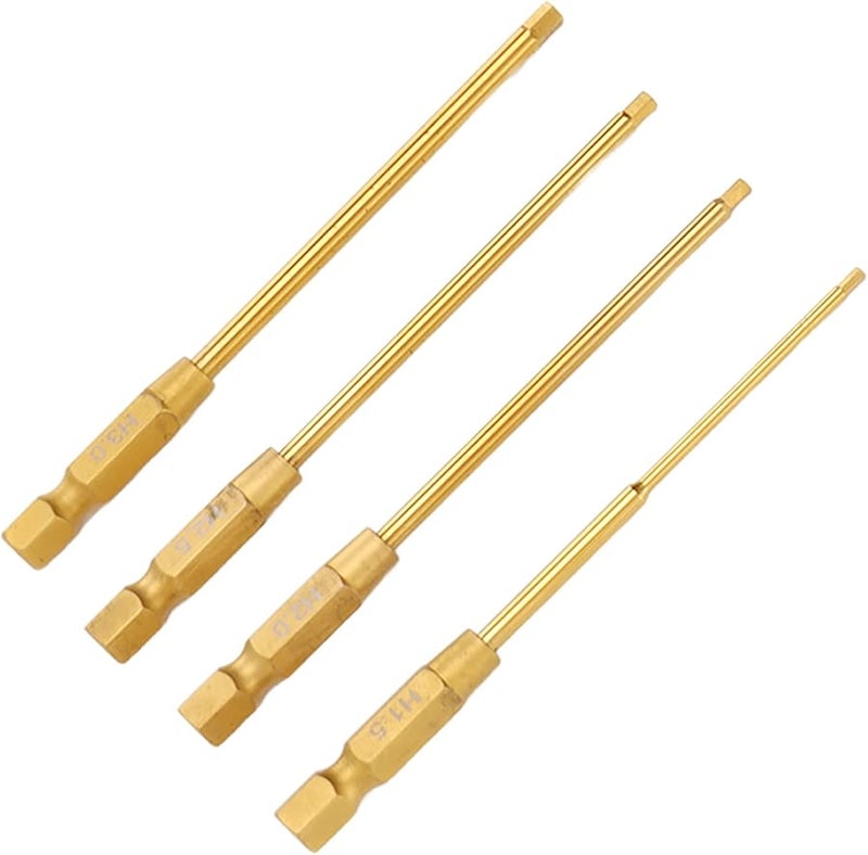 مجموعة مفكات براغي سداسية 4 في 1 من الفولاذ عالي السرعة لإصلاح سيارات RC والطائرات المروحية والطائرات بدون طيار والقوارب - Image 1