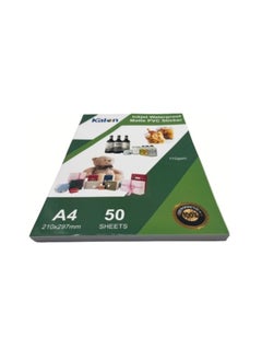 Kalon A4 110Gsm Matte Pvc Sticker inkjet waterproof 50 sheets Matte White Paper For Shipping Address Labels,  - Image 3