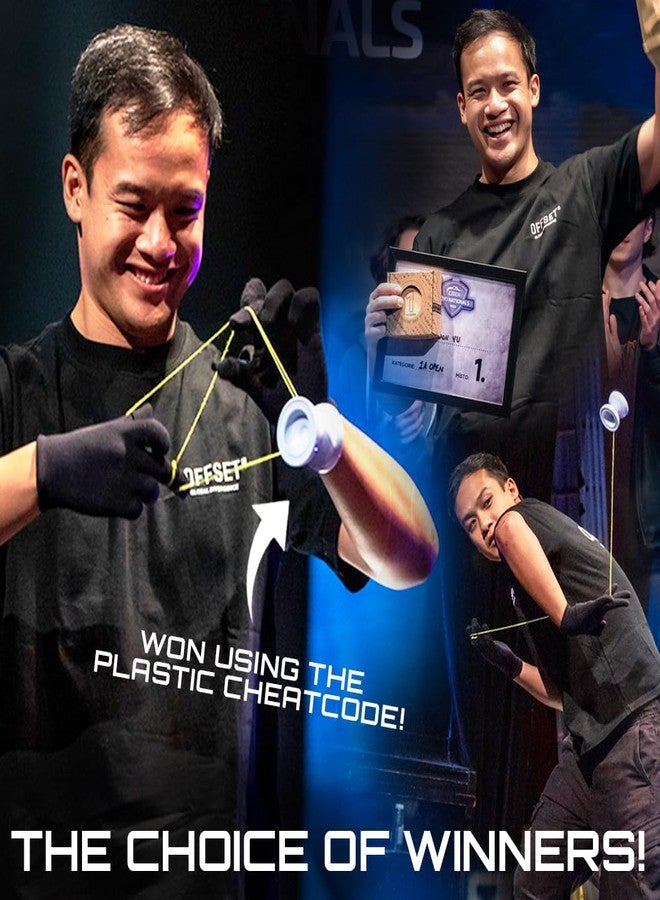 Cheatcode Yoyo by Brandon Vu | Master Fingerspin Tricks | A Responsive & Unresponsive Yo-yo for Kids, Teens & Adults | Great Yo Yo For Beginners | Extra Professional Ball Bearing Kit Included | Offset - Image 5